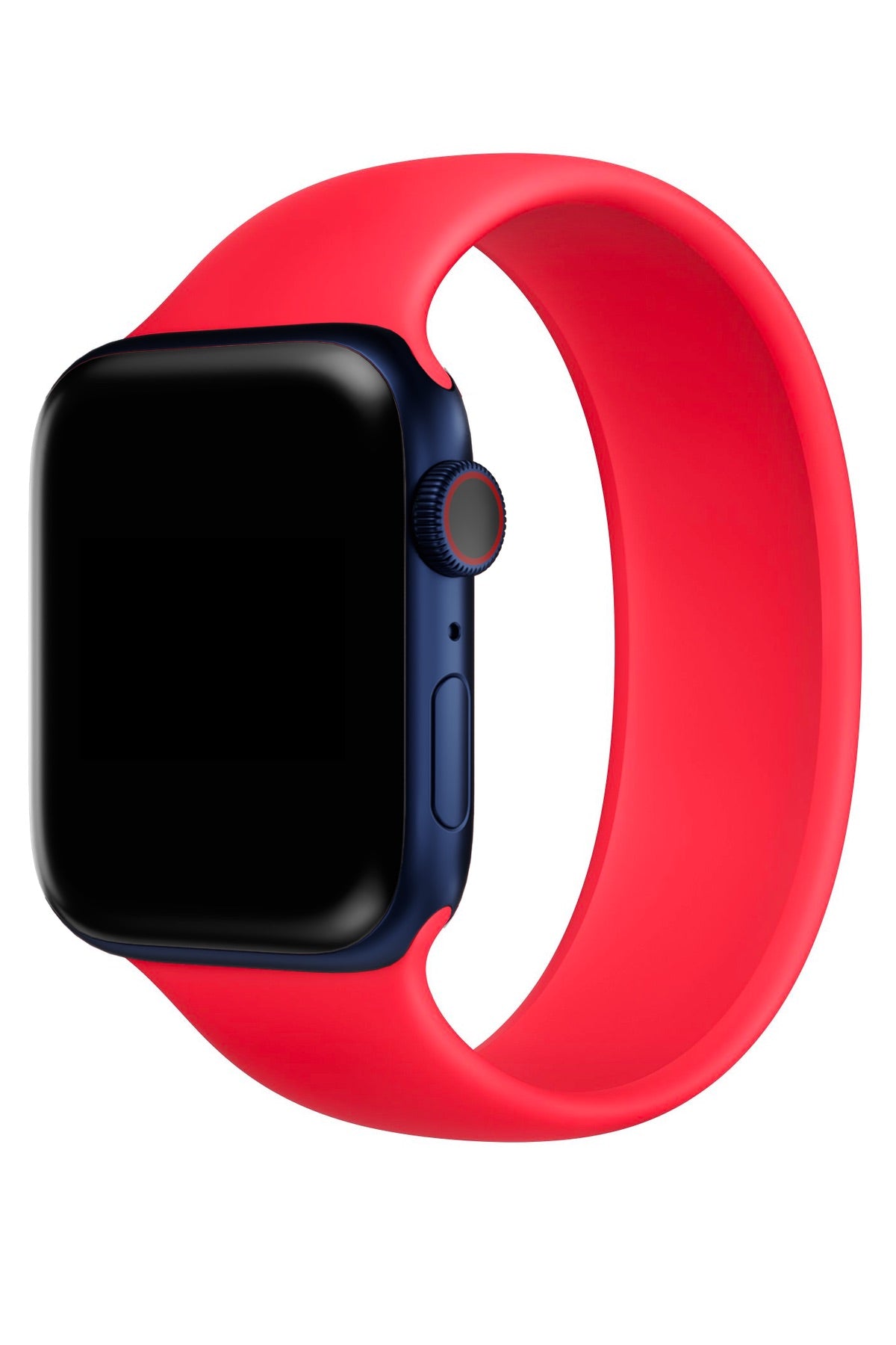 Apple Watch Uyumlu Solo Loop Silikon Kordon Scarlet Kırmızı  bikordon