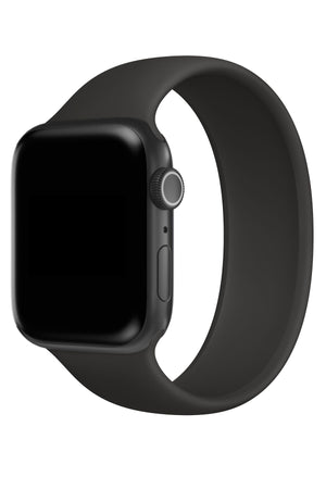 Apple Watch Uyumlu Solo Loop Silikon Kordon Siyah  bikordon