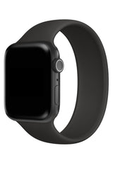 Apple Watch Compatible Solo Loop Silicone Band Black 