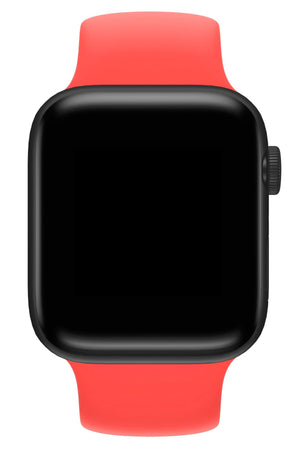 Apple Watch Compatible Solo Loop Silicone Band Vermilion Orange 