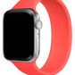 Apple Watch Compatible Solo Loop Silicone Band Vermilion Orange 