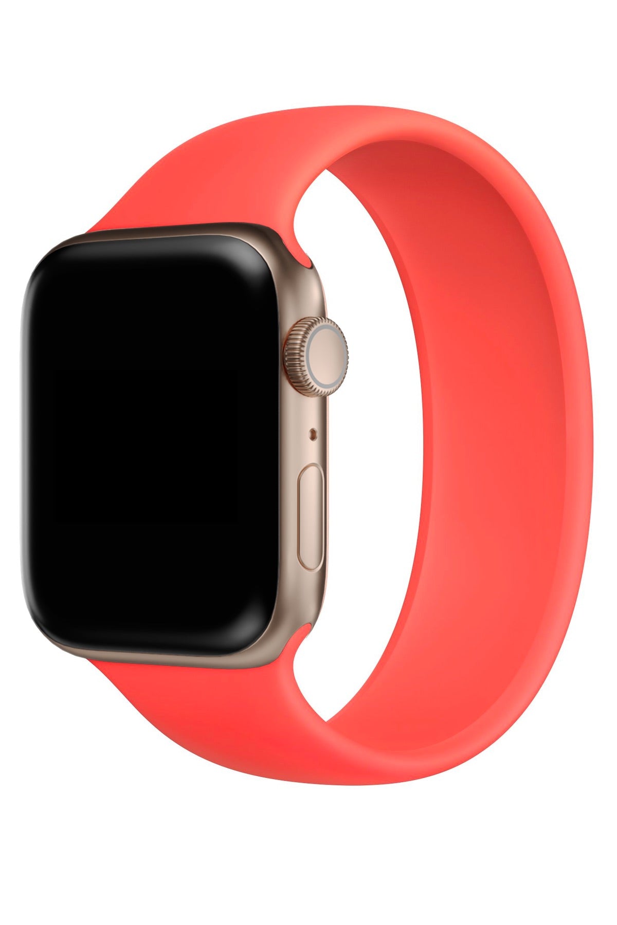 Apple Watch Uyumlu Solo Loop Silikon Kordon Vermilyon Turuncu  bikordon