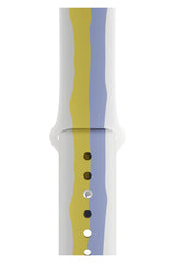 Apple Watch Uyumlu Silikon Striped Kordon Cardinal