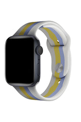Apple Watch Uyumlu Silikon Striped Kordon Cardinal