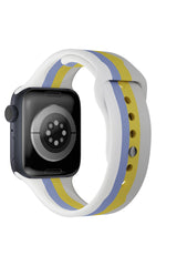 Apple Watch Uyumlu Silikon Striped Kordon Cardinal