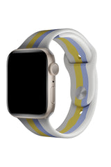 Apple Watch Uyumlu Silikon Striped Kordon Cardinal