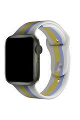 Apple Watch Uyumlu Silikon Striped Kordon Cardinal