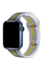 Apple Watch Uyumlu Silikon Striped Kordon Cardinal
