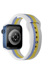 Apple Watch Uyumlu Silikon Striped Kordon Cardinal