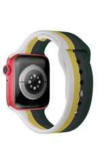 Apple Watch Uyumlu Silikon Striped Kordon Moorish