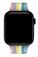 Apple Watch Uyumlu Silikon Striped Kordon Princess