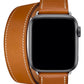 Apple Watch Uyumlu Spiralis Deri Kordon Taba  bikordon