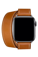 Apple Watch Compatible Spiralis Leather Band Taba 