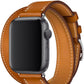 Apple Watch Uyumlu Spiralis Deri Kordon Taba  bikordon