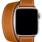Apple Watch Uyumlu Spiralis Deri Kordon Taba  bikordon