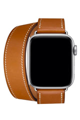 Apple Watch Compatible Spiralis Leather Band Taba 