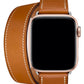 Apple Watch Uyumlu Spiralis Deri Kordon Taba  bikordon