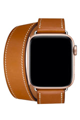 Apple Watch Compatible Spiralis Leather Band Taba 