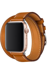 Apple Watch Compatible Spiralis Leather Band Taba 