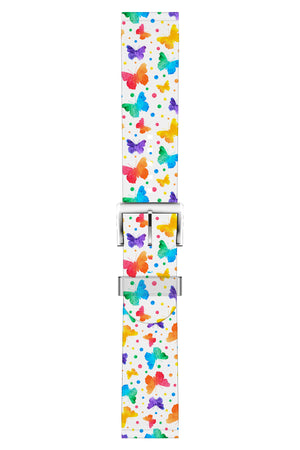 Apple Watch Compatible UV Printed Silicone Band Butterfly 