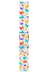 Apple Watch Uyumlu UV Baskılı Silikon Kordon Butterfly