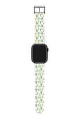 Apple Watch Uyumlu UV Baskılı Silikon Kordon Cactus