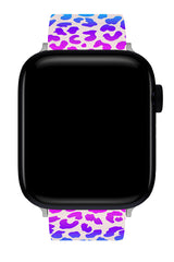 Apple Watch Uyumlu UV Baskılı Silikon Kordon Colourful