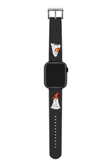 Apple Watch Uyumlu UV Baskılı Silikon Kordon Halloween