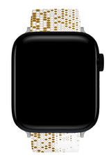 Apple Watch Uyumlu UV Baskılı Silikon Kordon Hexagon