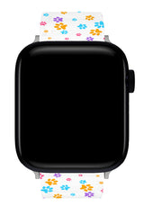 Apple Watch Uyumlu UV Baskılı Silikon Kordon Paw