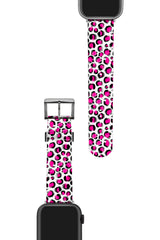 Apple Watch Uyumlu UV Baskılı Silikon Kordon Pinky