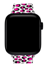 Apple Watch Uyumlu UV Baskılı Silikon Kordon Pinky