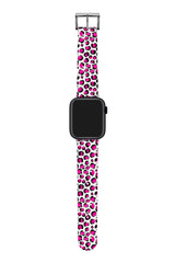 Apple Watch Uyumlu UV Baskılı Silikon Kordon Pinky