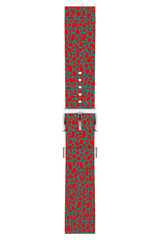 Apple Watch Compatible UV Printed Silicone Band Red Point 