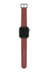 Apple Watch Compatible UV Printed Silicone Band Red Point 
