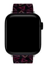 Apple Watch Uyumlu UV Baskılı Silikon Kordon Triangle