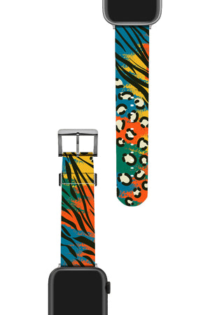 Apple Watch Compatible UV Printed Silicone Band Tropic 
