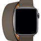 Apple Watch Uyumlu Spiralis Deri Kordon Vizon  bikordon