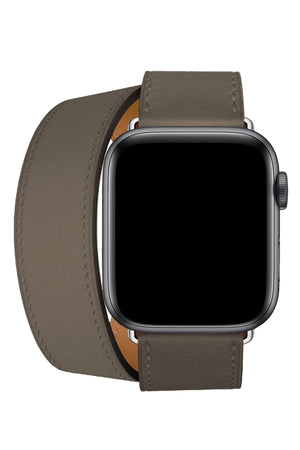 Apple Watch Uyumlu Spiralis Deri Kordon Vizon  bikordon