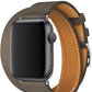 Apple Watch Uyumlu Spiralis Deri Kordon Vizon  bikordon