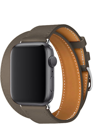 Apple Watch Uyumlu Spiralis Deri Kordon Vizon  bikordon
