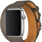 Apple Watch Uyumlu Spiralis Deri Kordon Vizon  bikordon