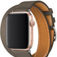 Apple Watch Uyumlu Spiralis Deri Kordon Vizon  bikordon