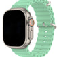 Apple Watch Compatible Ocean Silicone Band Aqua 