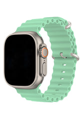 Apple Watch Uyumlu Ocean Silikon Kordon Aqua