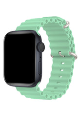 Apple Watch Uyumlu Ocean Silikon Kordon Aqua