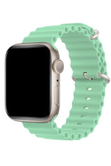 Apple Watch Uyumlu Ocean Silikon Kordon Aqua