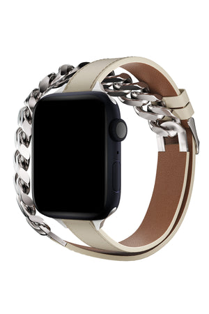 Apple Watch Uyumlu Double Tour Deri Kordon Auro  bikordon