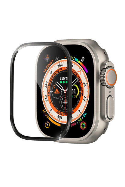 Apple Watch Ultra Uyumlu Metal Çerçeveli Ekran Koruyucu Bamford