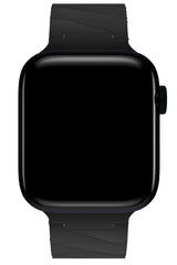 Apple Watch Compatible Cross Loop Silicone Band Blackstone 